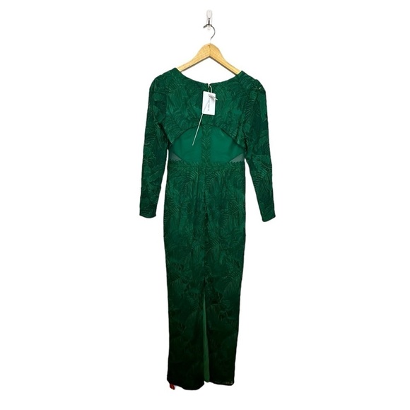 NWT Marchesa Notte Embroidered Gown Green Formal Dress 2 - Picture 8 of 12